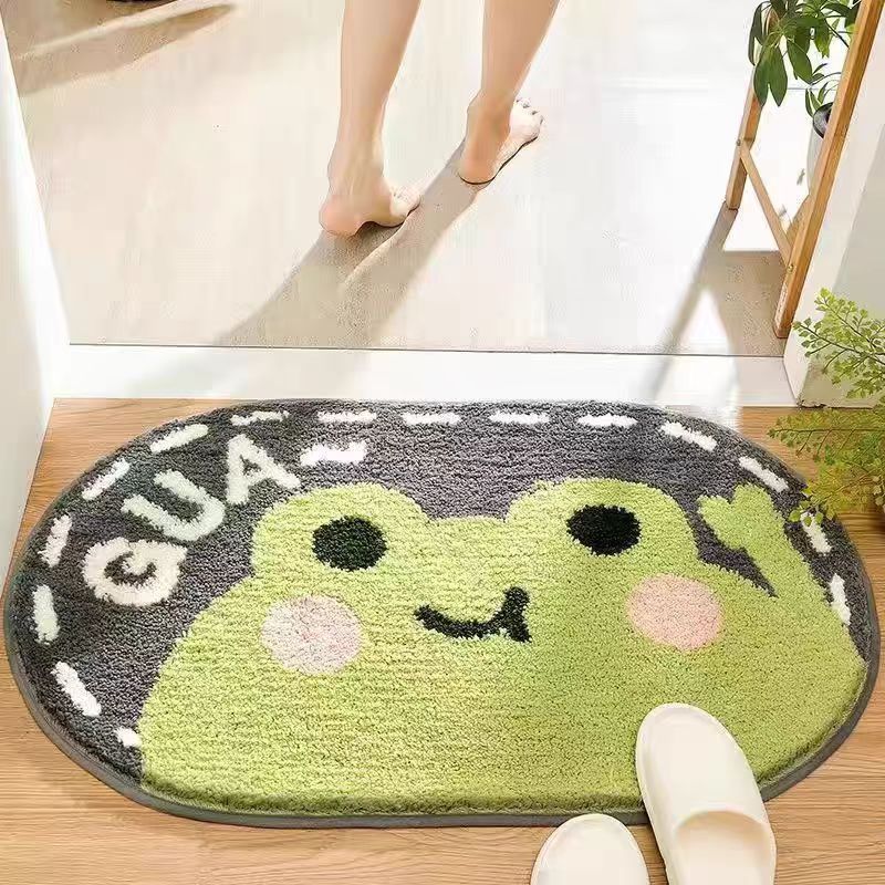 Fun Frog-Themed Bath Mat