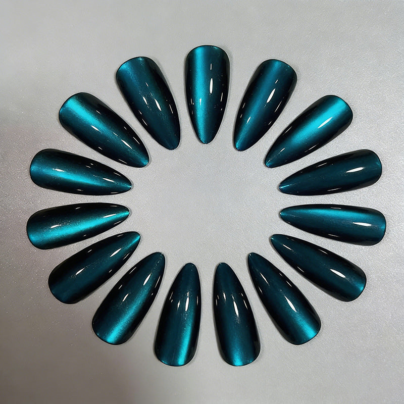 Chic Glossy Almond-Shaped Nail Extensions Kalsten