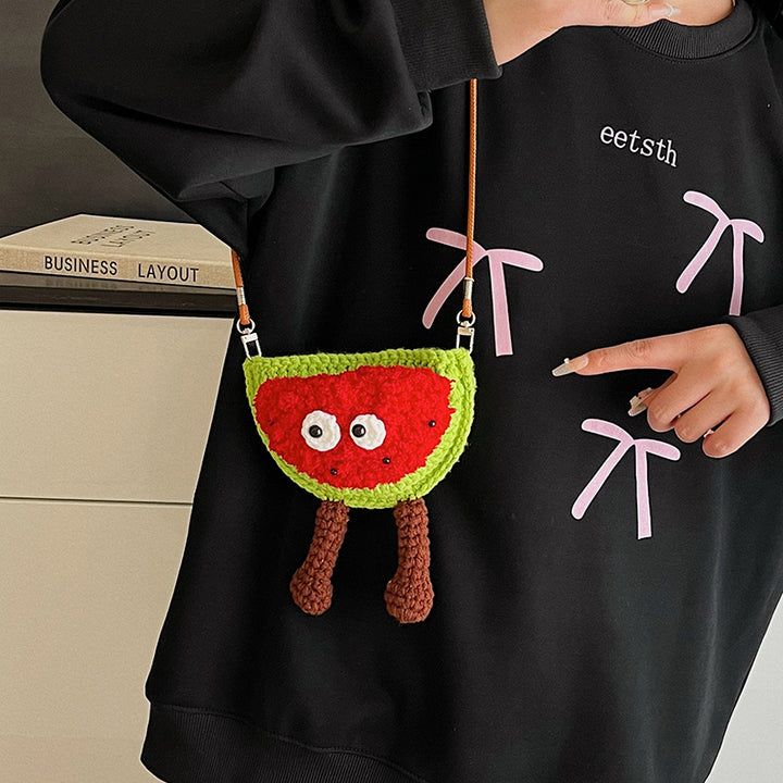 Cute Avocado Character Crossbody Bag