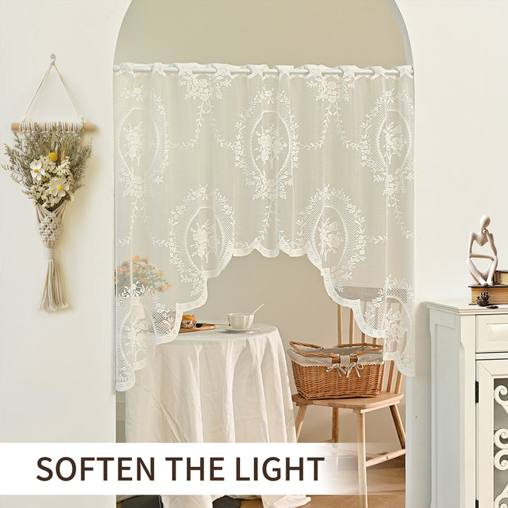 Floral Lace Window Curtain