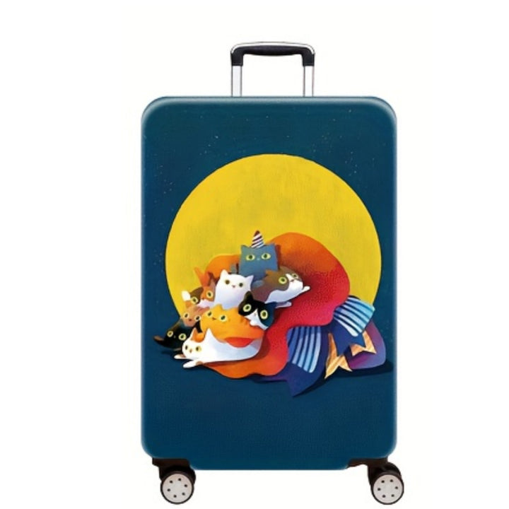 Women's Hard Shell Suitcase with Charming Cat Design Kalsten