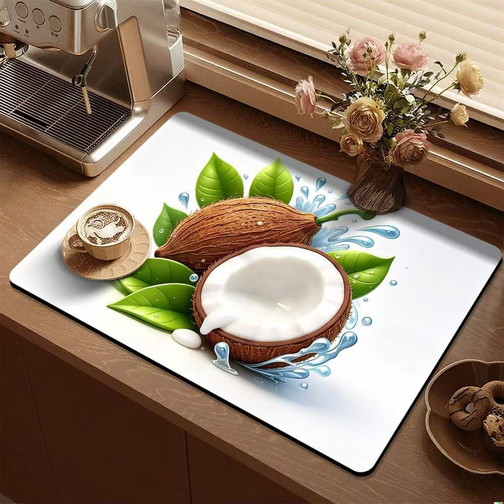 Lemon-Themed Decorative Kitchen Mat Kalsten