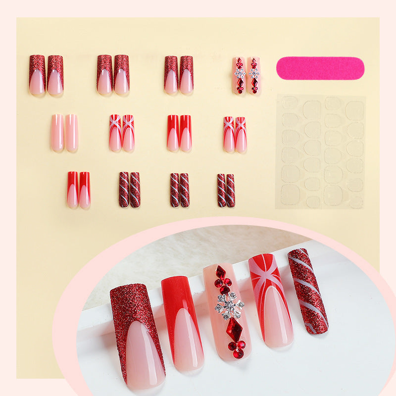 Glamorous Festive Press-On Nail Set Kalsten