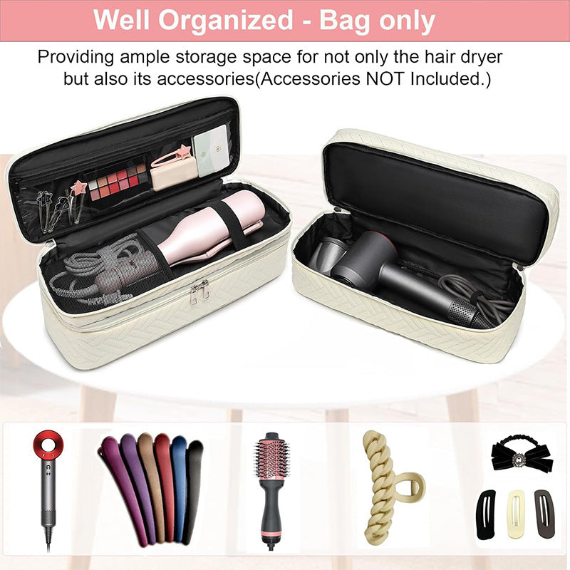Cosmetic organizer bag for hair dryers and styling tools Kalsten