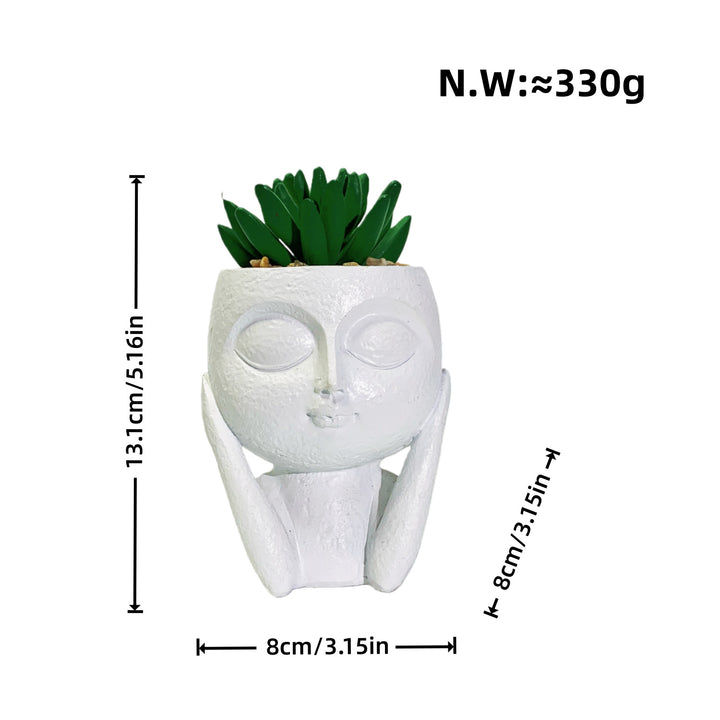 Plant pot with face motif Kalsten