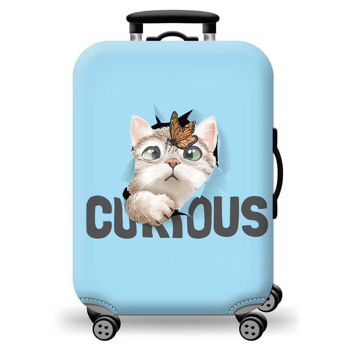 Unisex hard-shell suitcase with playful cat design Kalsten