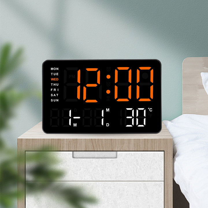Digital Wall Clock with Temperature and Date Display Kalsten