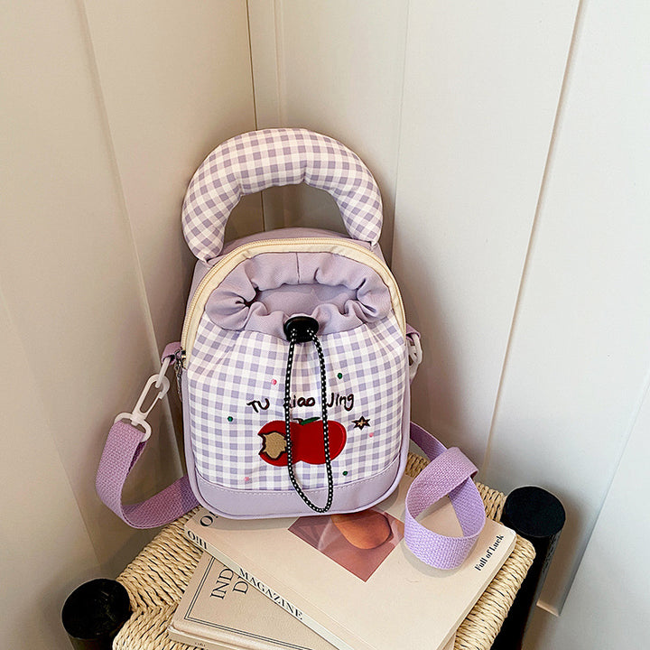 Playful Gingham Print Mini Backpack Kalsten