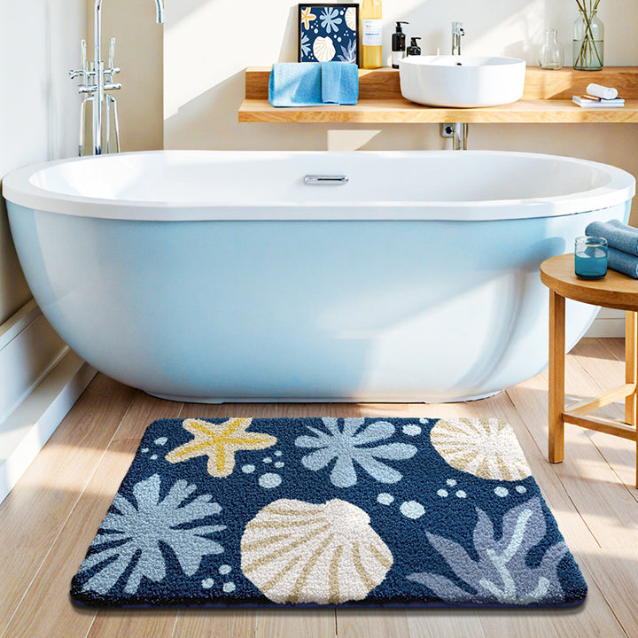 Unisex Coastal-Themed Bath Mat Kalsten