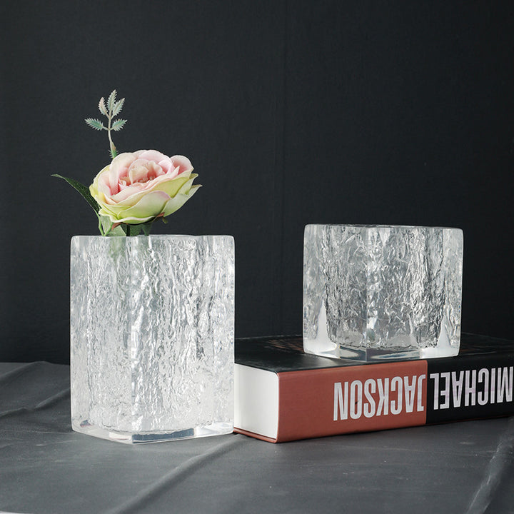 Textured Decorative Glass Planter