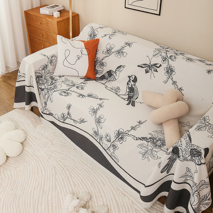 Soft Plush Bunny Pattern Throw Blanket