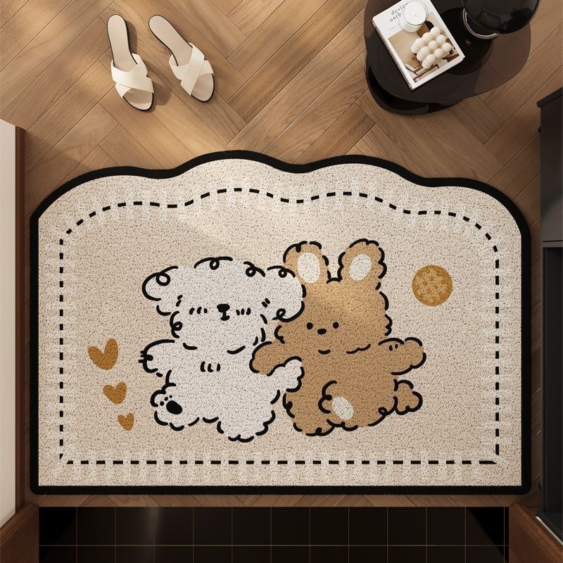 Playful Coffee-Themed Bath Mat