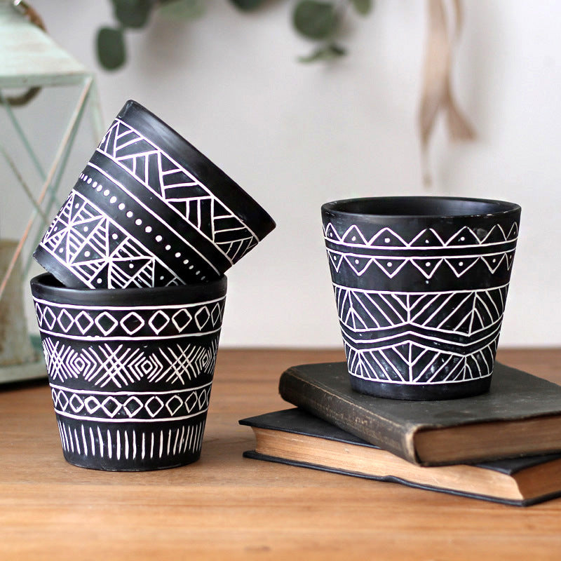 Decorative plant pots in Ethno style Kalsten