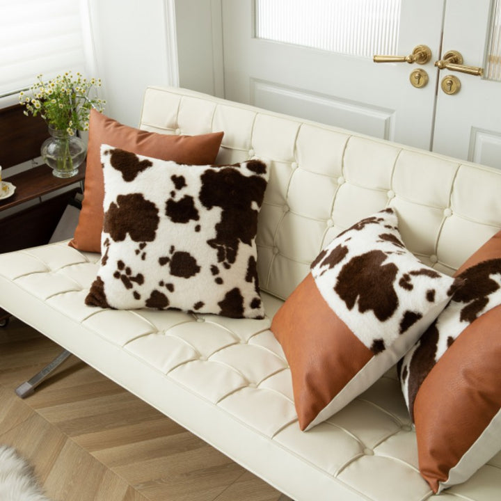 Artistic Cowhide Print Decorative Pillow