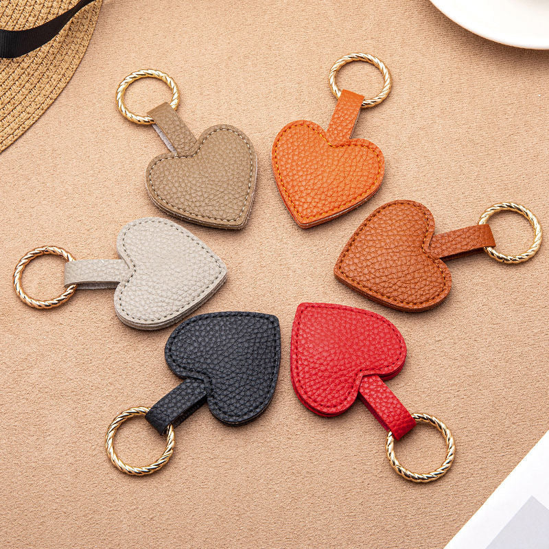 Heart-Shaped Leather Keychain Kalsten