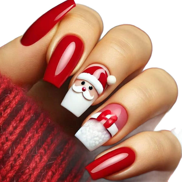 Festive artificial nails with Christmas motifs Kalsten