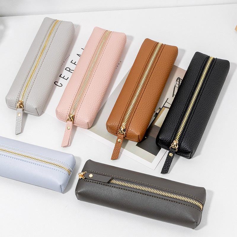 Premium Leather Zippered Pencil Case Kalsten