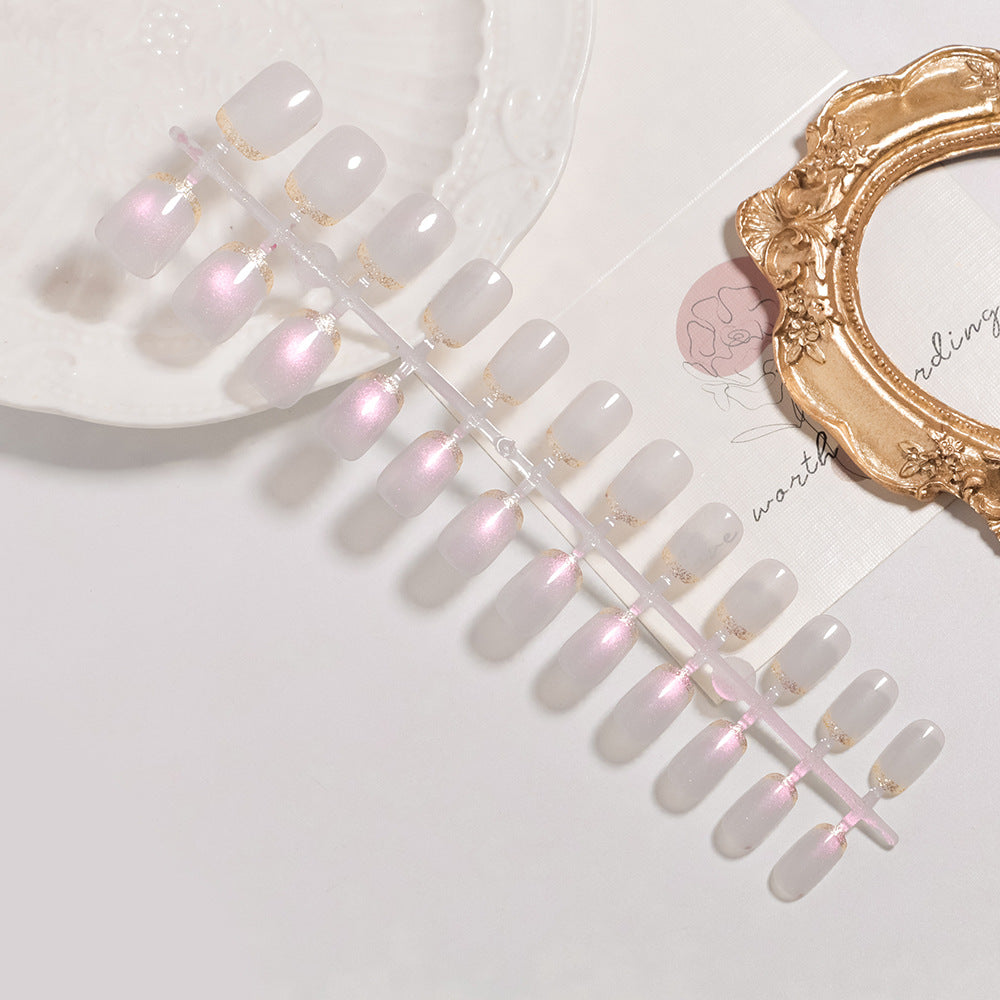 Elegant Glitter Tip Press-On Nail Set Kalsten
