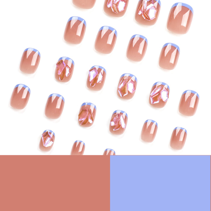 Nail art with glitter and 3D design Kalsten