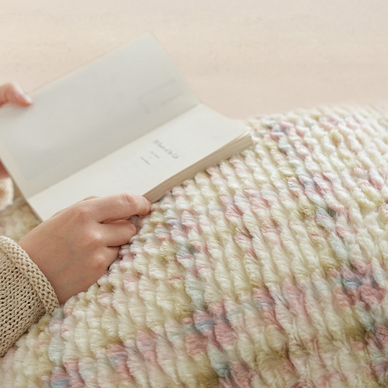 Square Boucle-Chenille Decorative Pillowcase with Soft Plush Texture Kalsten
