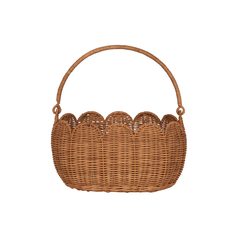 Scalloped Edge Woven Storage Basket Kalsten