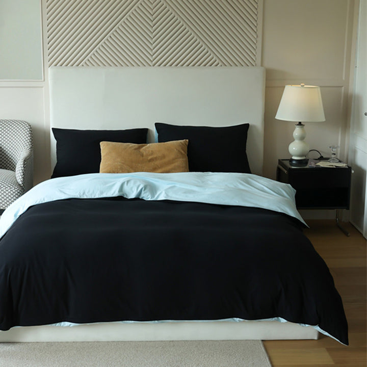 Reversible bedding set made of cotton-linen with skin-friendly, breathable structure