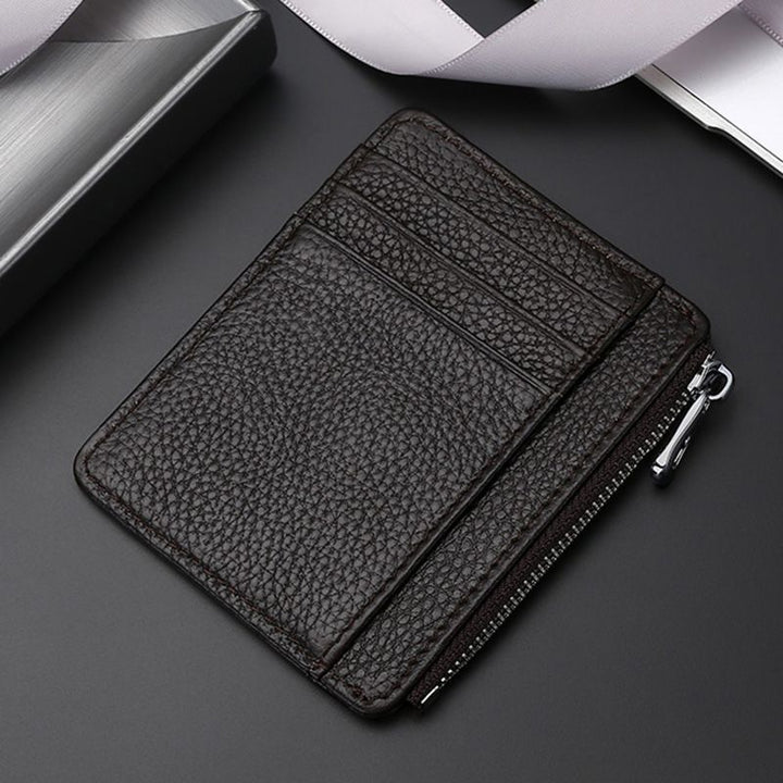 Premium Leather Zip-Around Card Case Kalsten