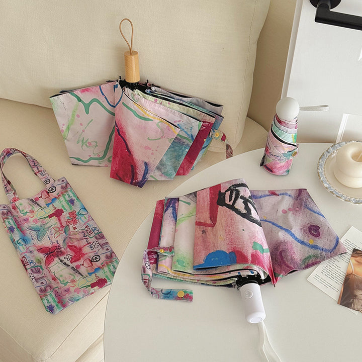 Women’s Foldable Tote Bag with Integrated Umbrella Kalsten