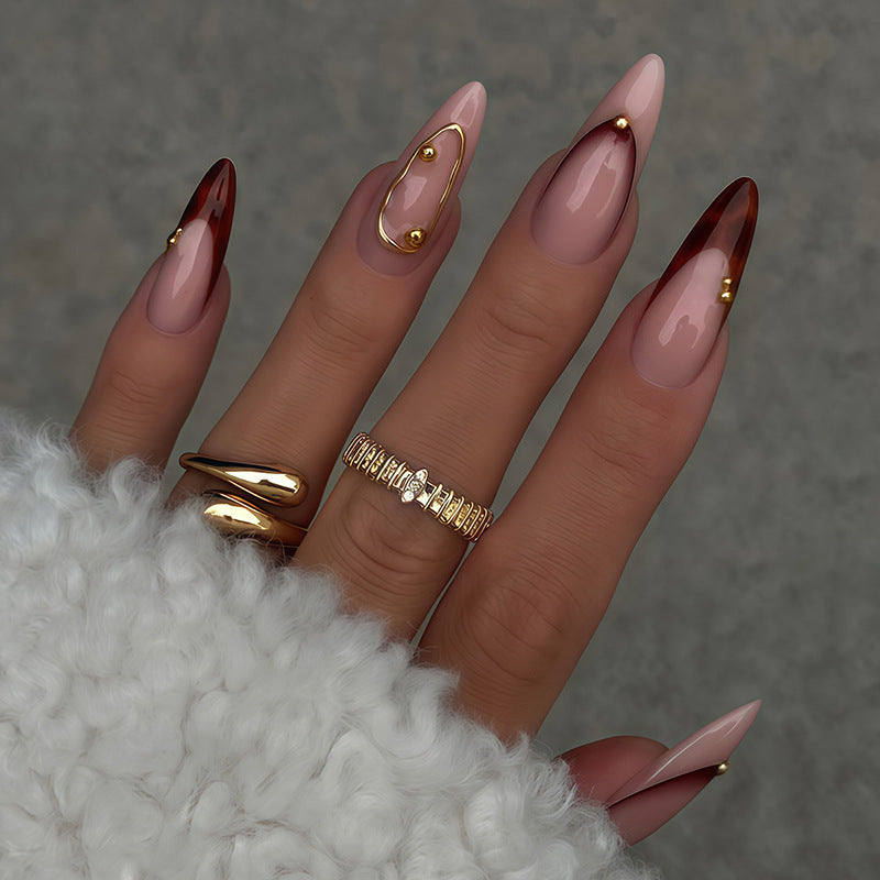 Elegant Sculpted Stiletto Press-On Nails Kalsten