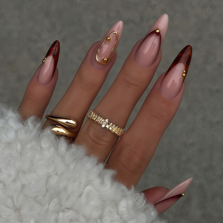 Elegant Sculpted Stiletto Press-On Nails Kalsten
