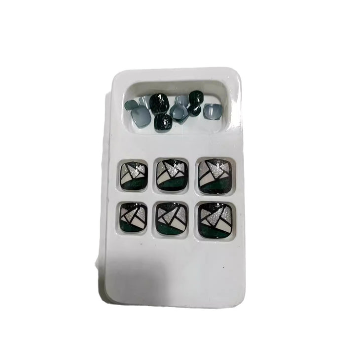 Geometric Design Press-On Nail Set Kalsten