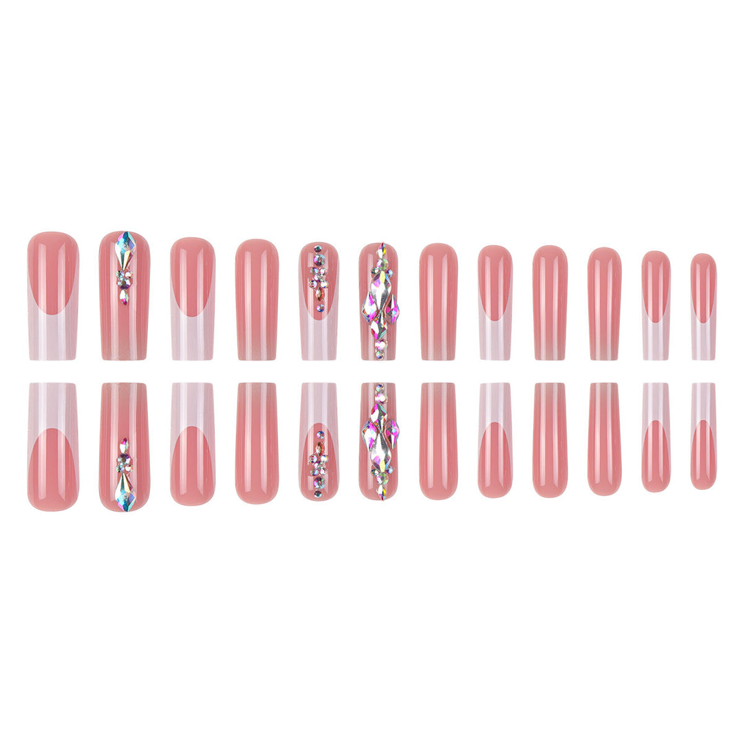 Glamorous Rhinestone-Embellished Press-On Nail Set Kalsten