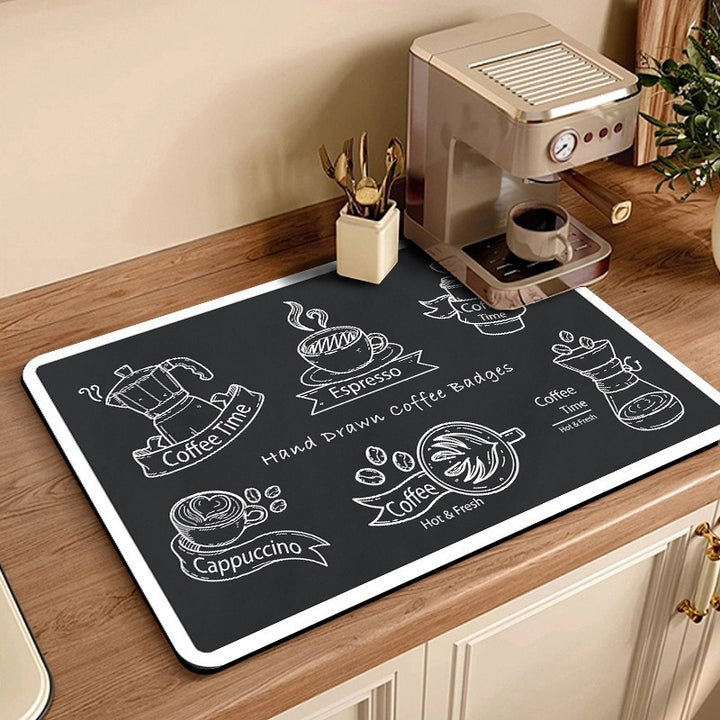 Coffee-Themed Kitchen Mat Kalsten