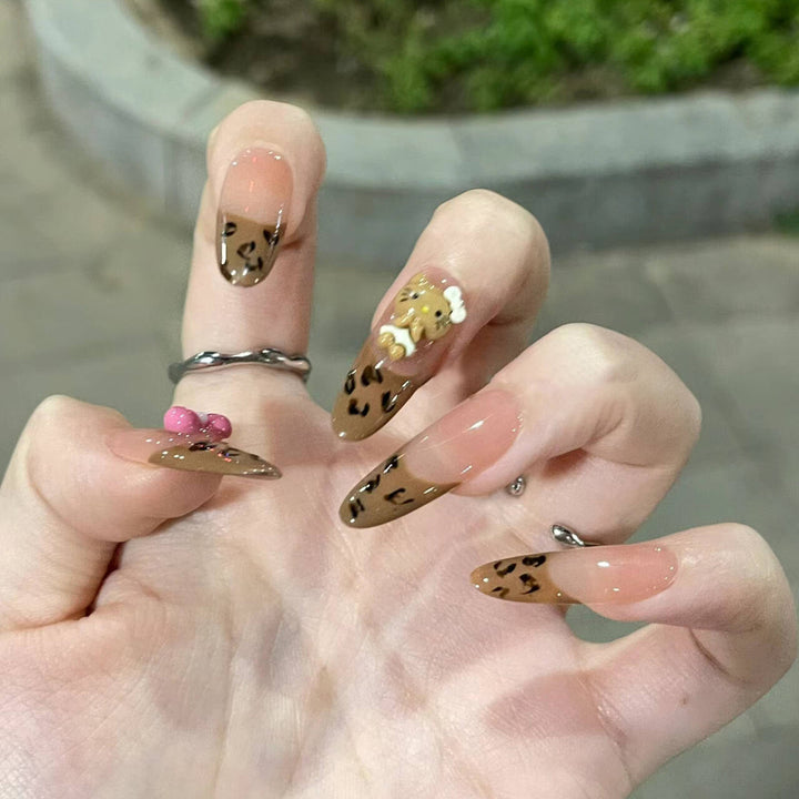 Decorative Animal-Themed Press-On Nail Extensions Kalsten