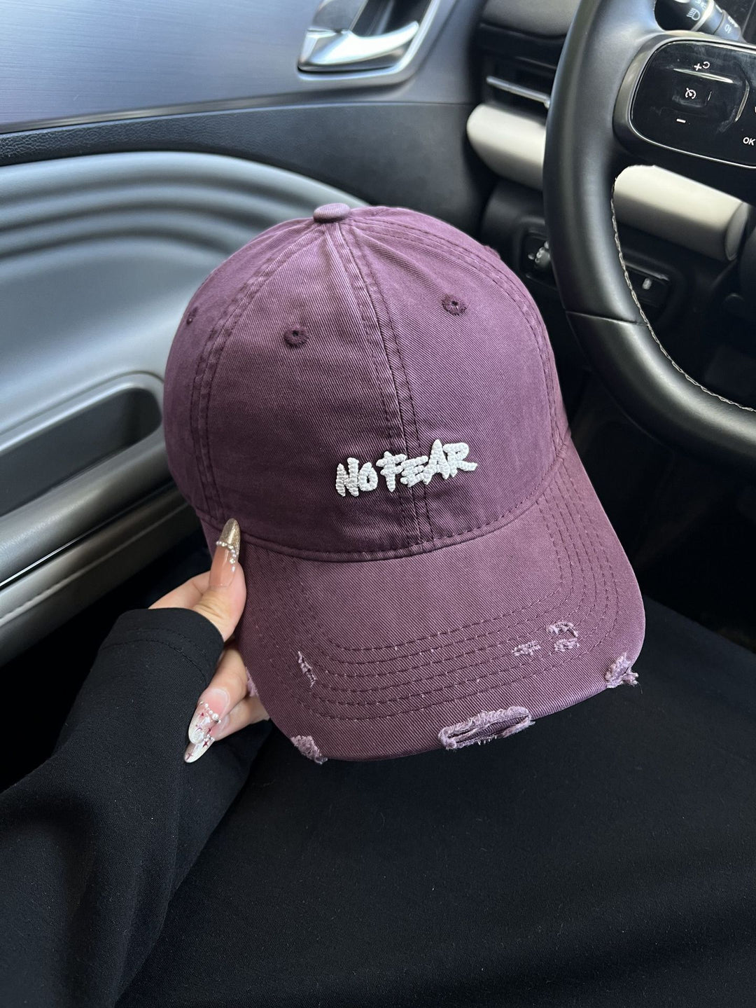 Distressed Vintage-Inspired Baseball Cap
