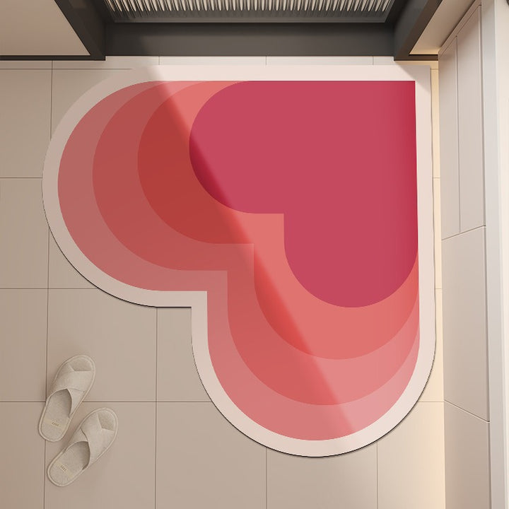 Heart-Shaped Soft Area Rug