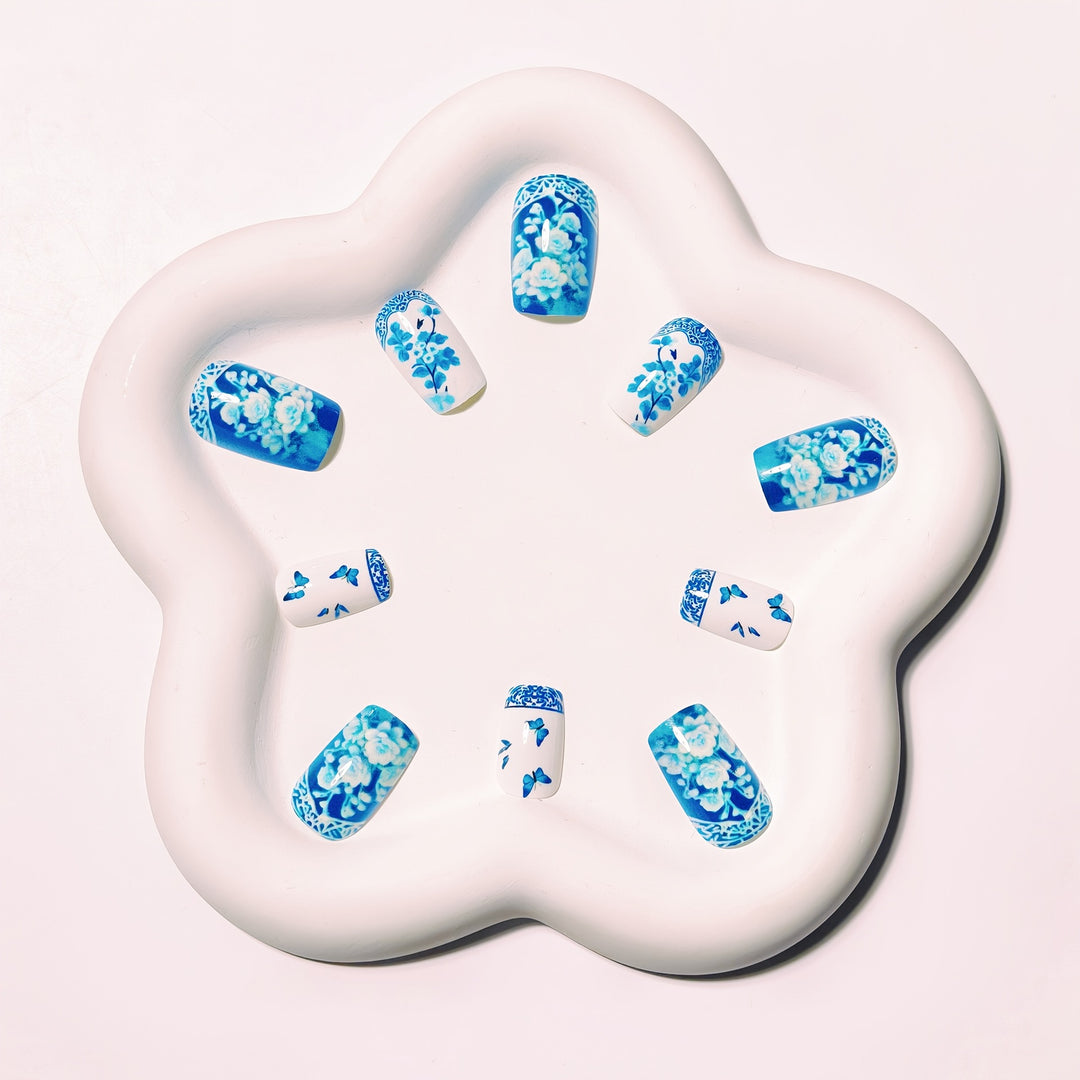 Artistic Floral Butterfly Nail Art Kalsten