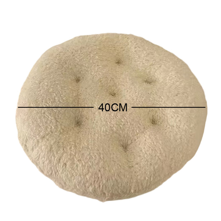 Plush Round Floor Cushion Kalsten