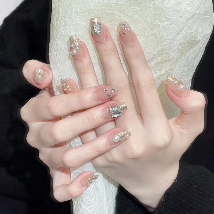 Glamorous Gemstone-Embellished Nail Art Set Kalsten