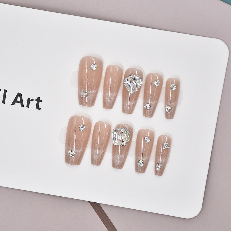 Glamorous Heart-Themed Press-On Nail Set Kalsten