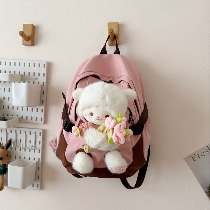 Backpack with Cute Plush Design and Practical Compartments Kalsten