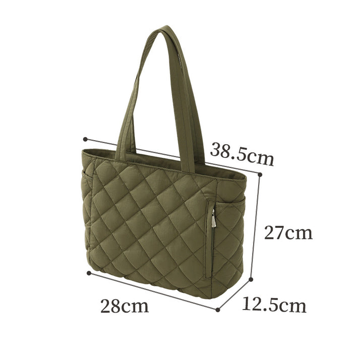 Quilted Multi-Compartment Tote Bag Kalsten