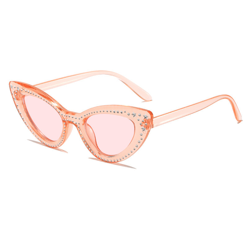 Glamorous Rhinestone-Embellished Cat Eye Sunglasses Kalsten