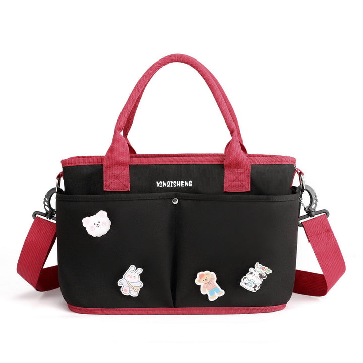 Multi-Pocket Floral Pattern Tote Bag Kalsten