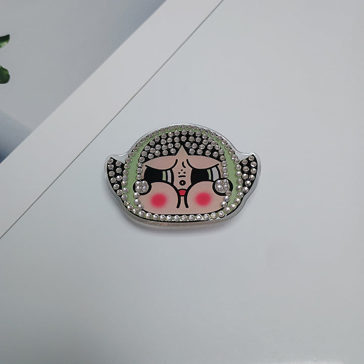 Decorative Rhinestone Character Brooch Kalsten