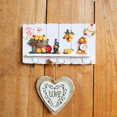 Decorative Floral Wall Hook Rack