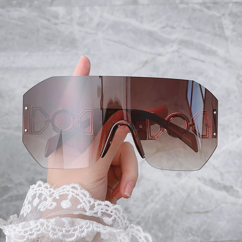 Fashion Statement Wide-Brim Shield Sunglasses Kalsten