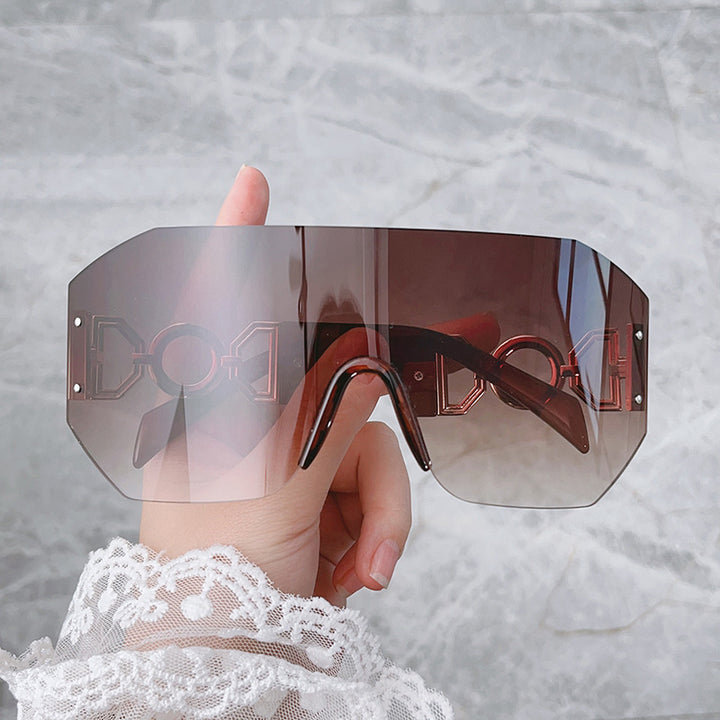 Fashion Statement Wide-Brim Shield Sunglasses Kalsten