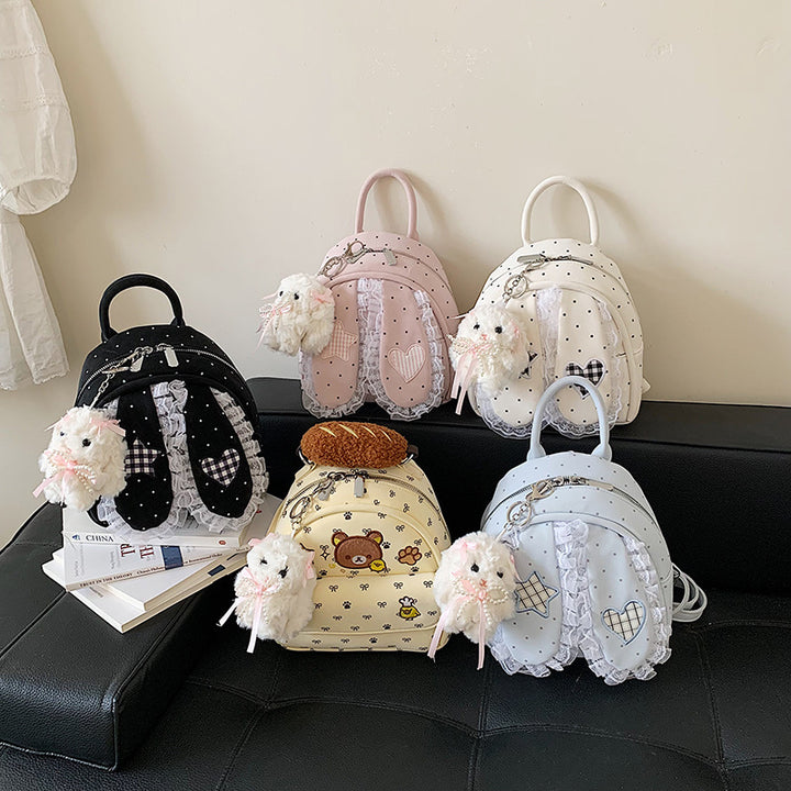 Cute backpack with detailed bunny ears applique Kalsten