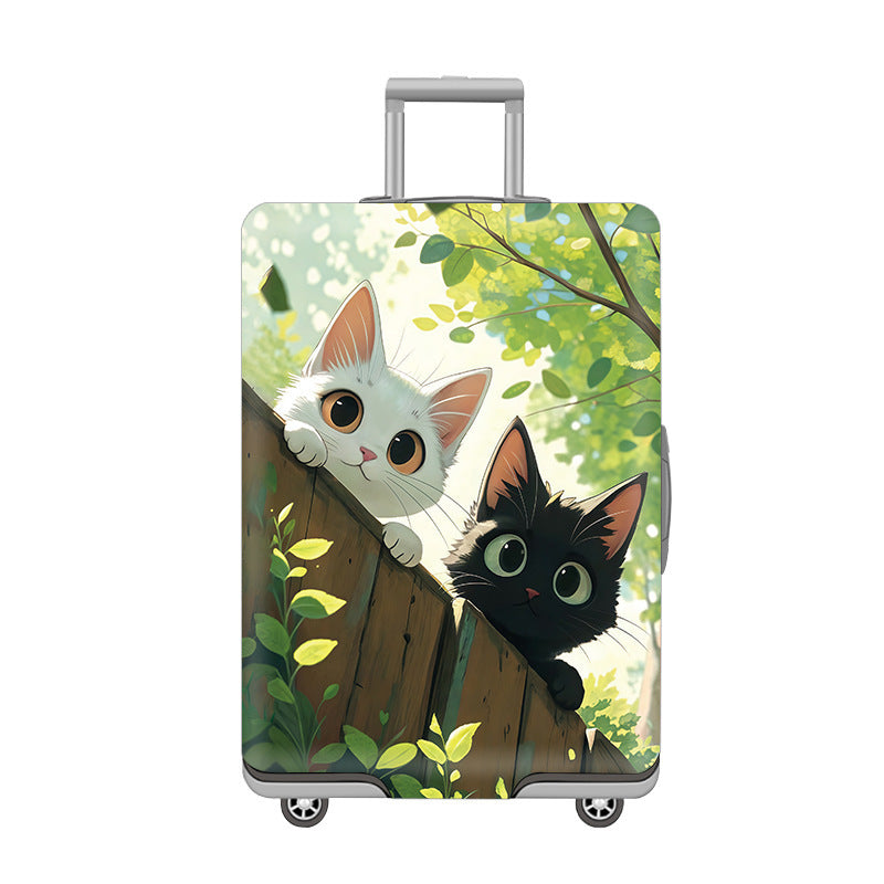 Women's hard-shell suitcase with playful cat design Kalsten